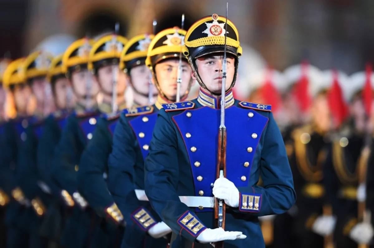 В Кремле состоялась тренировка Президентского полка перед инаугурацией